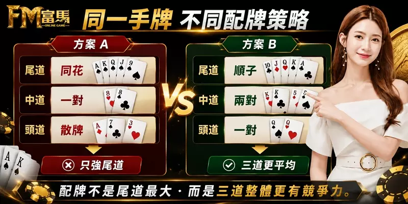 十三支同一手牌 不同配牌策略
